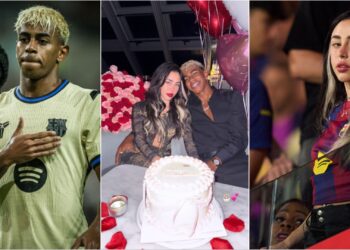 Foto: Petale trëndafili dhe tullumbace zemre! Yamal sqaron thashethemet dhe konfirmon lidhjen me këngëtaren që është 7 vjet më e madhe.