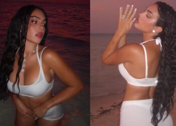 Georgina Rodriguez publikoni foto të nxehta në plazh pas fejesës me Cristiano Ronaldon