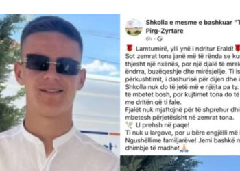 “Lamtumirë, ylli ynë i ndritur”, shkolla “Talif Rexhepi” mesazh të ndjerë për 14-vjeçarin e vrarë në Maliq: U bëre engjëlli më i bukur i parajsës!