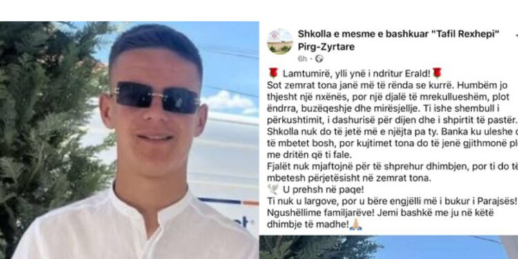 “Lamtumirë, ylli ynë i ndritur”, shkolla “Talif Rexhepi” mesazh të ndjerë për 14-vjeçarin e vrarë në Maliq: U bëre engjëlli më i bukur i parajsës!