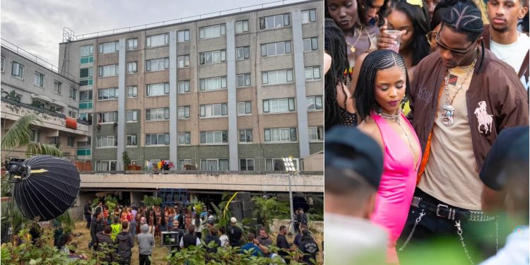 Kaos gjatë xhirimeve të klipit të ri të Travis Scott! Një person ndalon setin dhe kërcënon stafin me një thikë, policia vepron menjëherë.