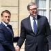 Macron dhe Vuçiç bisedojnë mbi dialogun Kosovë-Serbi dhe situatën në Bosnje-Hercegovinë.