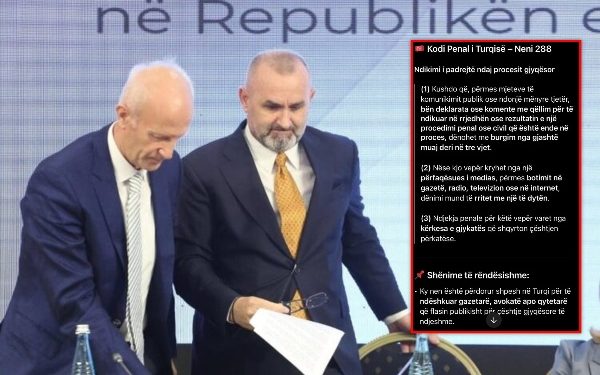 Nenet e Kodit të Ri Penal janë inspiruar nga Turqia, një model autoritar për lirinë e shprehjes.