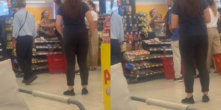 "Plakaruqe! Të ** motrës"/ Konflikt mes një vajze dhe një të moshuare në një supermarket (VIDEO)