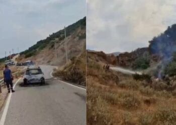 Selenicë: Automjeti Mercedes-Benz digjet gjatë shkurtimit 
Një makinë Mercedes-Benz është përfshirë nga zjarri teksa ishte në lëvizje në rrugën Sevaster – Vajzë, në territorin e bashkisë së Selenicës.