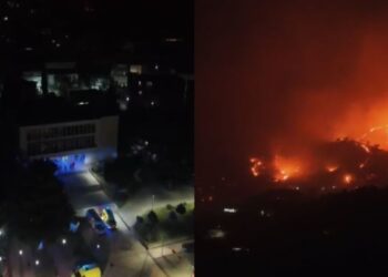 Shqipëria nën ndikimin e zjarreve! Situata më kritike në jug, Delvina po krijon mbrojtje me skrepa.