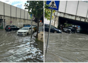 VIDEO/ Disa minuta shi janë të mjaftueshme për përmbytjen e Tiranës
