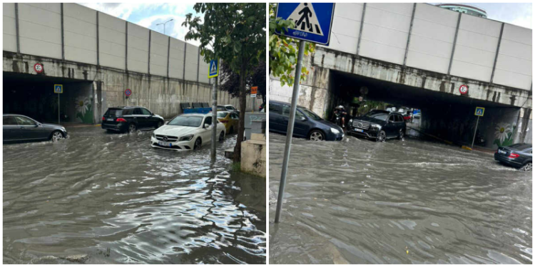 VIDEO/ Disa minuta shi janë të mjaftueshme për përmbytjen e Tiranës