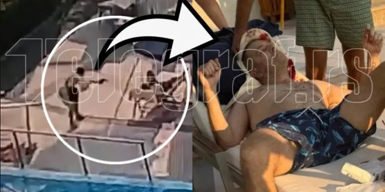VIDEO/ Krimineli “me 9 jetë” shpëton nga atentati, autori rrëshqet në pllakat e pishinës dhe e qëllon në hotelin luksoz