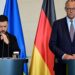 Zelensky dhe kancelari Merz mbajnë konferencë pas bisedave me Trump dhe liderët evropianë, ndajnë rezultatet e arritura.