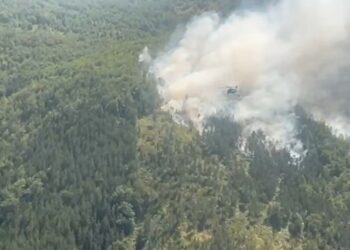 Zjarri në Fushë Arrëz: Ndërhyrja ajrore përmirëson situatën, por vazhdojnë të jenë aktive vatra të tjera.