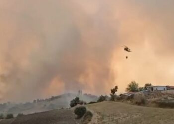 Zjarri në Memaliaj: Nën survejim vatrat në malin e Sopotit, flakët vazhdojnë të jenë aktive në majën e Golikut.