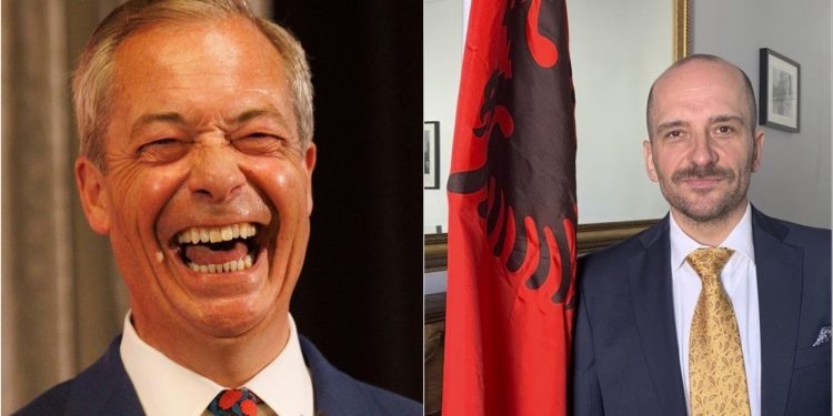 Ambasadori Uran Ferizi takon Nigel Farage: Kërkon ndalimin e dezinformatave për shqiptarët në Angli