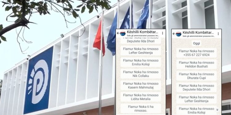 Flamur Noka largon anëtarët e Këshillit Kombëtar të PD që nuk u rizgjodhën deputetë nga grupi i WhatsApp.