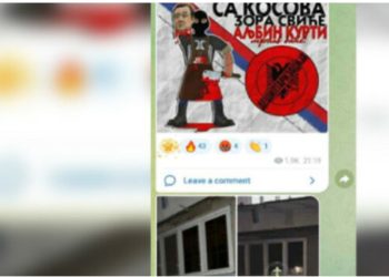 “Albin Kurti do jetë i vdekur”/ Grafite kërcënuese për Kryeministrin e Kosovës në veriun e Mitrovicës