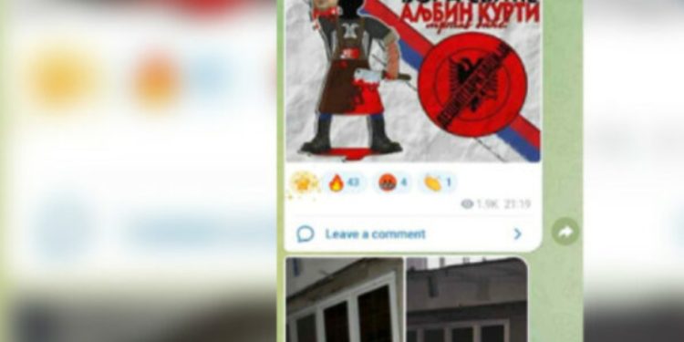 “Albin Kurti do jetë i vdekur”/ Grafite kërcënuese për Kryeministrin e Kosovës në veriun e Mitrovicës