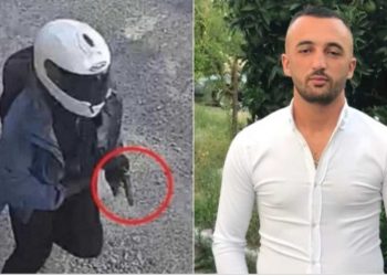 FOTO/ Me skafandër dhe pistoletë në dorë, dalin pamjet e Ragip Gilës pasi kreu masakrën në Shkodër