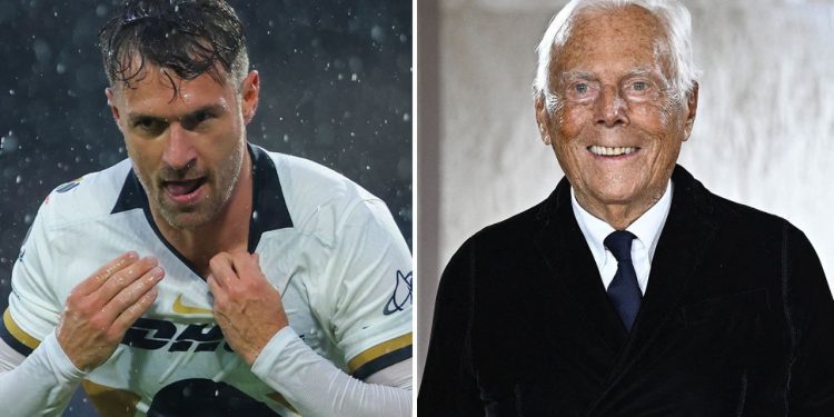 Mallkimi i Aaron Ramseyt godet sërish, këtë herë viktima e golit të tij është Giorgio Armani.