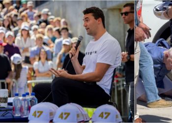 Pamje të tmerrshme nga arrestimi i të dyshuarit pas sulmit ndaj Charlie Kirk, bashkëpunëtori i ngushtë i Trump që ndodhet në gjendje kritike.