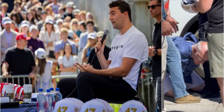 Pamje të tmerrshme nga arrestimi i të dyshuarit pas sulmit ndaj Charlie Kirk, bashkëpunëtori i ngushtë i Trump që ndodhet në gjendje kritike.