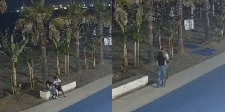 Përdhunimi i turistes italiane: Pamjet nga kamerat e sigurisë zbulojnë bisedën e autorit me 18-vjeçaren në shëtitoren e plazhit para se të largohen në drejtim të bregut.