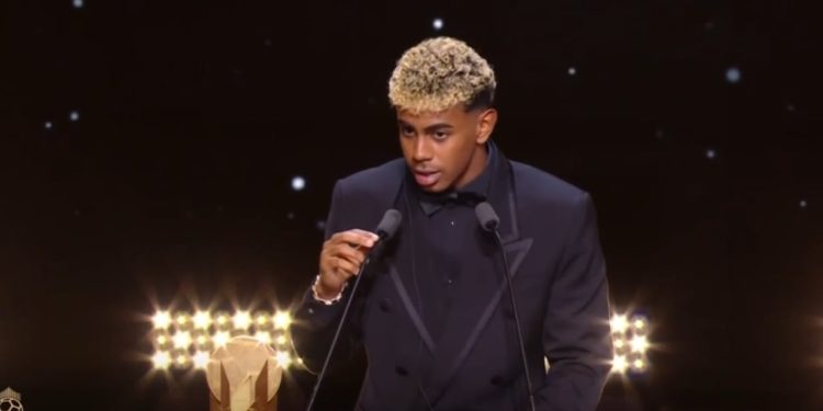 “Topi i Artë 2025”: Lamine Yamal shpallet për të dytin vit radhazi fitues i “Kopa Trophy” si talenti më i mirë (Video)