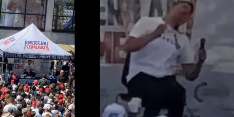 Video/ Pamje tronditëse, publikohen në rrjetet sociale momentet kur aktivisti dhe aleati i Trump qëllohet në qafë.