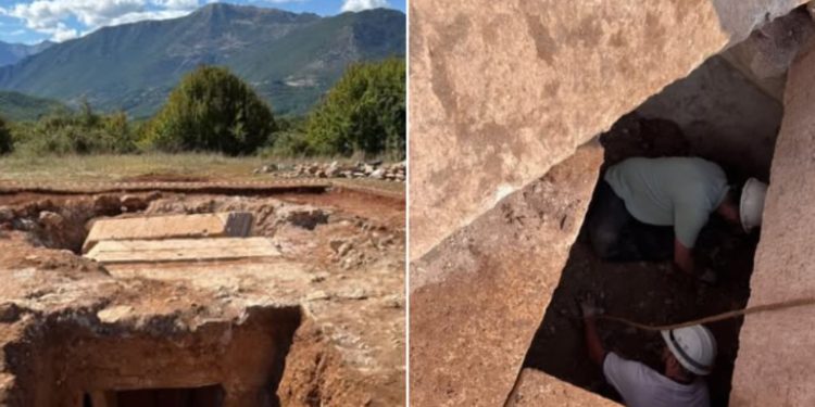 Zbulimi i varrit të parë monumental të periudhës romake në Shqipëri, Rama ndan imazhet: Mbishkrimi i parë i këtij tipi.