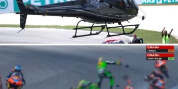 Aksident alarmant në Moto 3, Rueda dhe Dettwiler përplasen gjatë xhiros së provave.