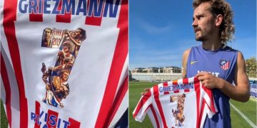 Atlético nderon legjendën Griezmann me një fanellë të veçantë për arritjen historike prej 200 golash!