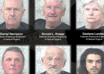 Gjashtë pushues u arrestuan për shfaqje nudo në plazh. Ata përballen me dënimin deri në një vit burg dhe një gjobë të konsiderueshme.