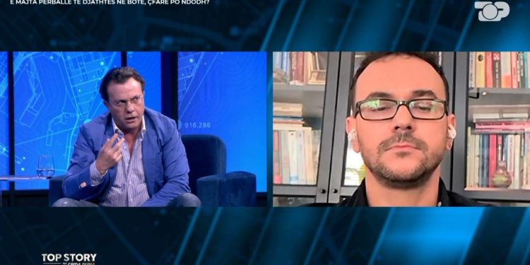 “Grida: Nuk do të bashkëpunoja me këta injorantë”/ Pjesë e debatit në “Top Story”, Pinderi shpërthen! Vasili: Kush të financoi ty?