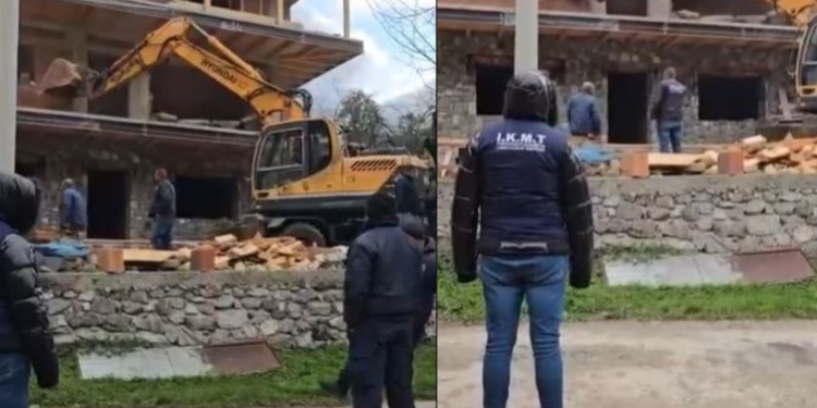 IKMT kthehet në Theth, shemb 35 ndërtime të tjera pa leje.