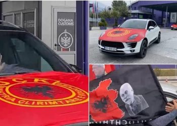 VIDEOLAJM/ ‘UÇK zemra e Kosovës’, me këngë patriotike e flamuj kuqezi, shqiptarët e Kosovës nisen me autobusë drejt Tiranës për protestë