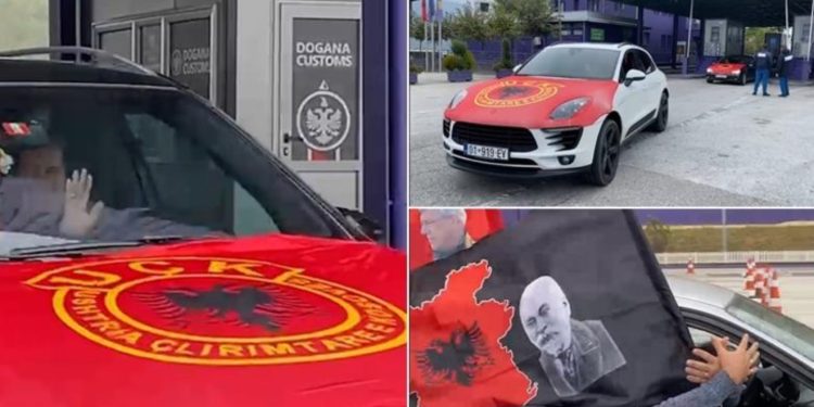 VIDEOLAJM/ ‘UÇK zemra e Kosovës’, me këngë patriotike e flamuj kuqezi, shqiptarët e Kosovës nisen me autobusë drejt Tiranës për protestë