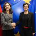 Komisionerja Marta Kos takon Spiropalin përpara "Murit të Zgjerimit" në Bruksel: Shqipëria si shembull suksesi, mbështetje për përpjekjet drejt përfundimit të negociatave deri në vitin 2027.