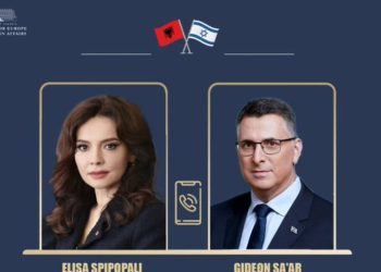 Ministrja Spiropali zhvillon një bisedë telefonike me homologun izraelit dhe pranon ftesën për një vizitë në Izrael javën e ardhshme.