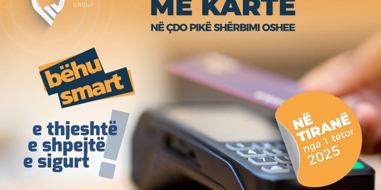OSHEE prezanton shërbim të ri: Pagesë me kartë bankare pa tarifa të tjera, sipas njoftimit të Ballukut.