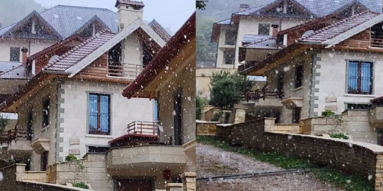 Shebeniku mbulohet me bardhësi, dëbora e parë ngjall bukurinë e parkut kombëtar