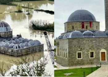 Shkodra nën shi, Rama tregon pamjet e Xhamisë së Plumbit: Shqetësimi i përmbytjeve çdo vit tani është zgjidhur pas restaurimit.