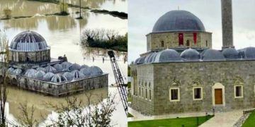 Shkodra nën shi, Rama tregon pamjet e Xhamisë së Plumbit: Shqetësimi i përmbytjeve çdo vit tani është zgjidhur pas restaurimit.
