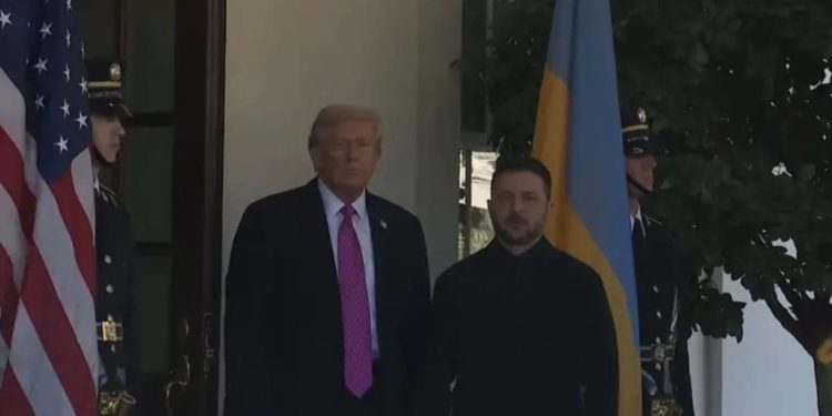Takimi mes Trump dhe Zelensky, presidenti ukrainas arrin në Shtëpinë e Bardhë.