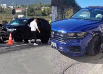 Tre automjete përfshihen në një aksident në segmentin ‘Maminas-Gjiri i Lalëzit’, dy pasagjerë ndihen të plagosur.