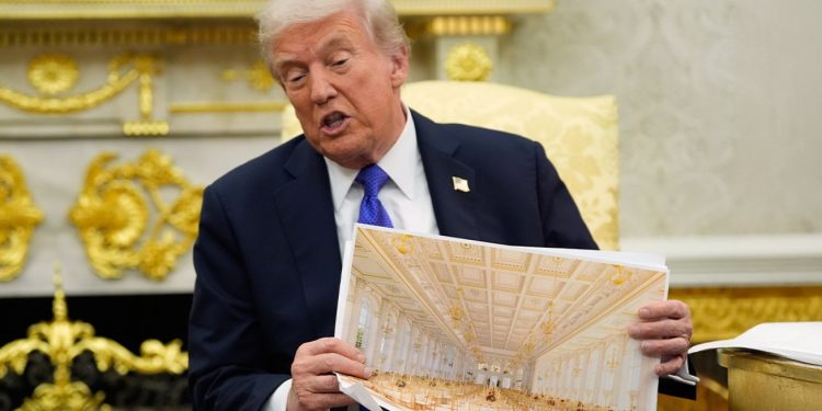 Trump fillon ndërtimin e një salle balloje luksoze prej 300 milionë dollarësh në Shtëpinë e Bardhë, të frymëzuar nga stili i Luigjit XIV.