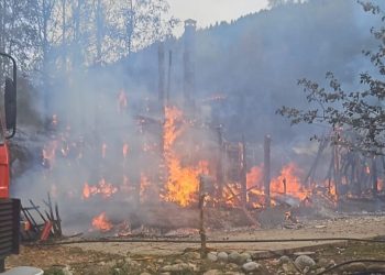 Zjarr në zonën përreth Leskovikut/ Flakët shkatërrojnë një biznes, shkaktohen dëme të konsiderueshme materiale
