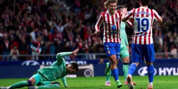 Atletico Madrid del me forcë në garën për kryesimin e La Ligës, falë performancës së shkëlqyer të Griezmann.