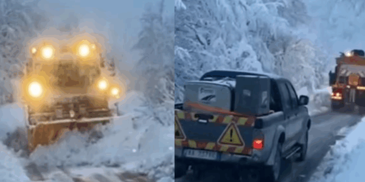 Dëbora mbulon aksin Qafë Thore-Theth, Rama shpërndan pamjet: Punohet për pastrimin e rrugës.