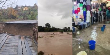 Dëmet e shkaktuara nga përmbytjet dhe vështirësitë në mbarë vendin për shkak të shiut të vazhdueshëm