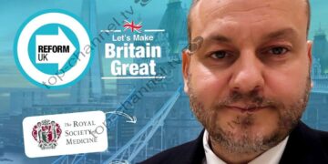 Ekskluzive: Mjeku shqiptar, i cili nuk u nominuar nga PS për deputet, i bashkohet partisë kundër emigracionit “Reform UK” të Nigel Farage.