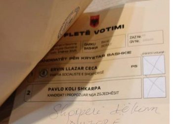 Shqipëri të kam dh…”, fleta e votimit në Berat me frazën e Faik Konicës